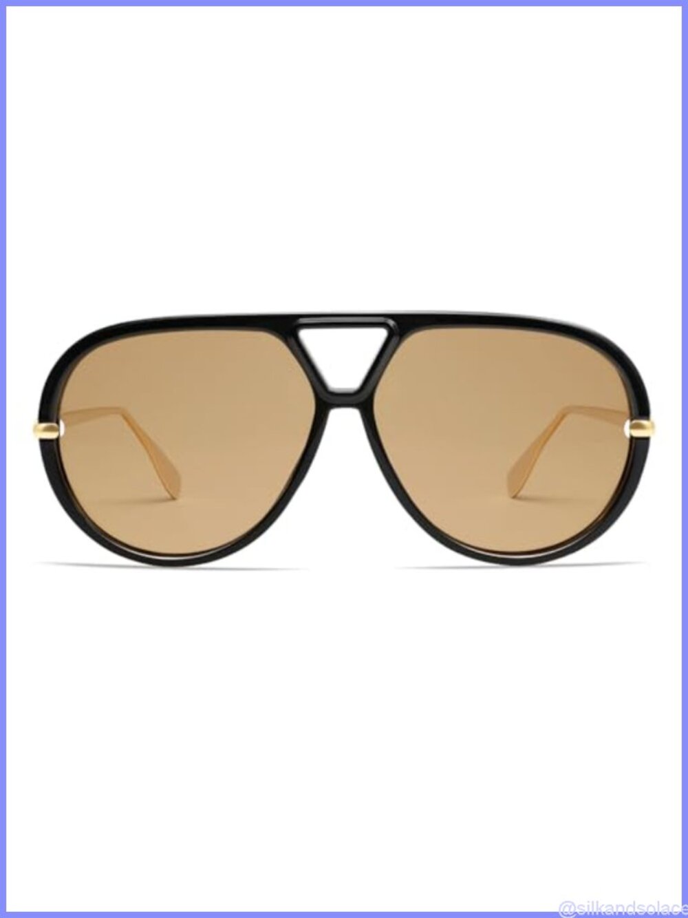 Oversized Polarized Round Aviator Sunglasses UV400 Shield Frame
